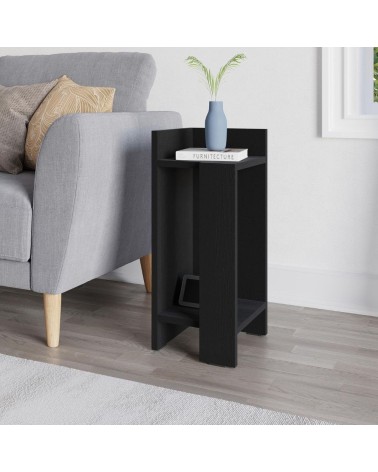 Tavolino comodino di design Elos 27x25x60h colore nero sinistro