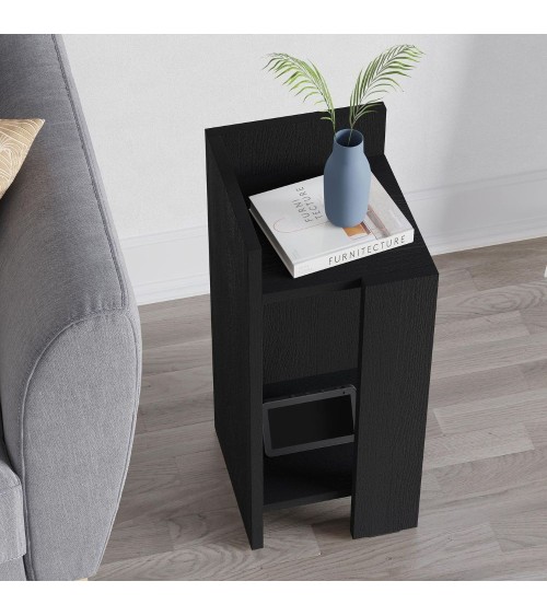 Tavolino comodino di design Elos 27x25x60h colore nero sinistro