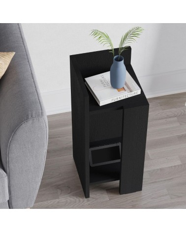 Tavolino comodino di design Elos 27x25x60h colore nero sinistro