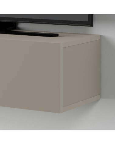 Mobile porta TV sospeso Francy cashmere con ante a ribalta 135x31.7x25 cm.