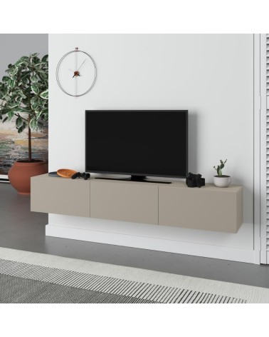 Mobile porta tv sospeso Francy 180 cm. con ante a ribalta in colore cashmere