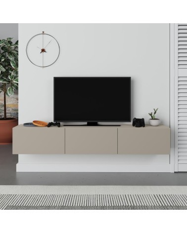 Mobile porta tv sospeso Francy 180 cm. con ante a ribalta in colore cashmere