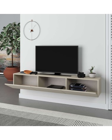 Mobile porta tv sospeso Francy 180 cm. con ante a ribalta in colore cashmere