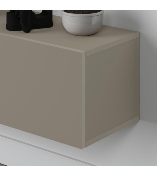 Mobile porta tv sospeso Francy 180 cm. con ante a ribalta in colore cashmere