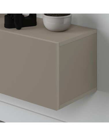 Mobile porta tv sospeso Francy 180 cm. con ante a ribalta in colore cashmere