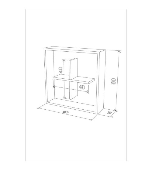 Libreria pensile Kiss 60x60x16 RF140101
