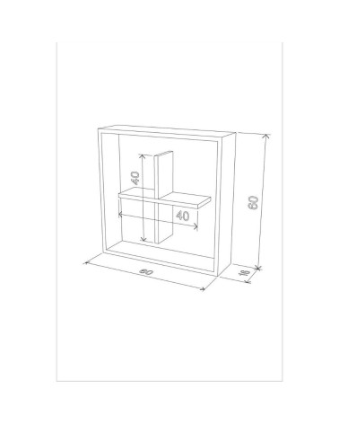 Libreria pensile Kiss 60x60x16 RF140101