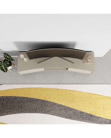 Mobile porta tv Frem con 2 ante e nicchie a giorno colore cashmere