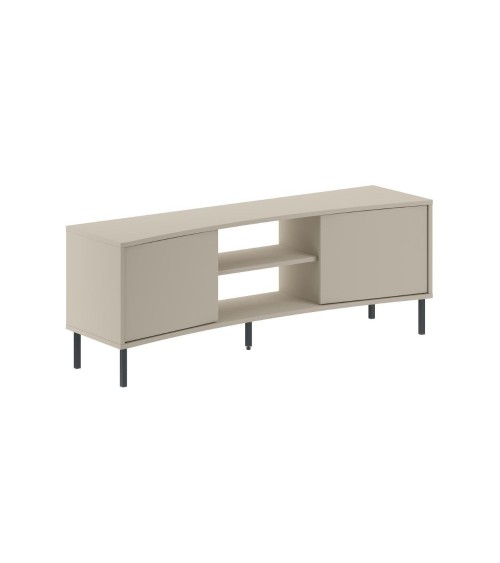 Mobile porta tv Frem con 2 ante e nicchie a giorno colore cashmere