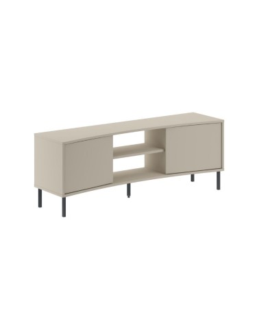 Mobile porta tv Frem con 2 ante e nicchie a giorno colore cashmere