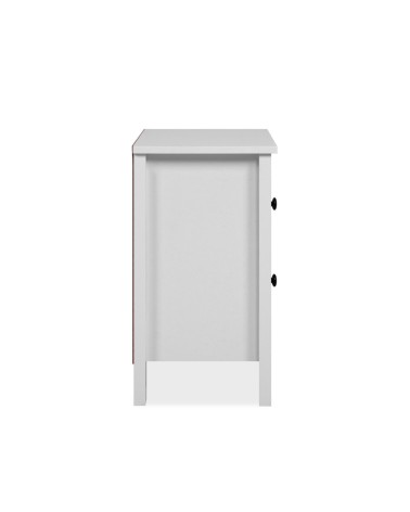 Comodino Karlstad 61A con 2 cassetti colore bianco