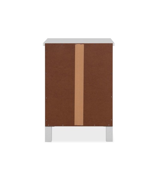 Comodino Karlstad 61A con 2 cassetti colore bianco