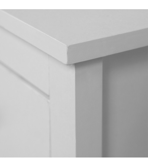 Comodino Karlstad 61A con 2 cassetti colore bianco
