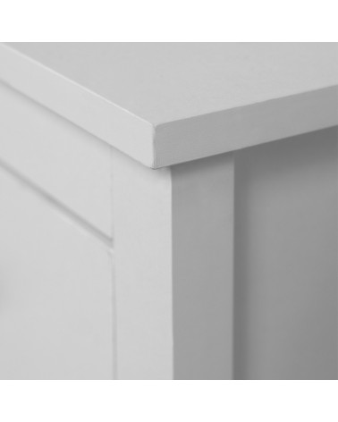Comodino Karlstad 61A con 2 cassetti colore bianco