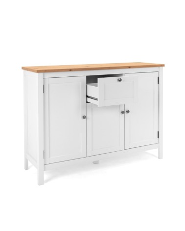 Madia Bergen57 con 3 ante e 1 cassetto bianco e top artisan oak