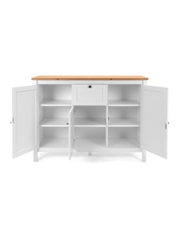 Madia Bergen57 con 3 ante e 1 cassetto bianco e top artisan oak