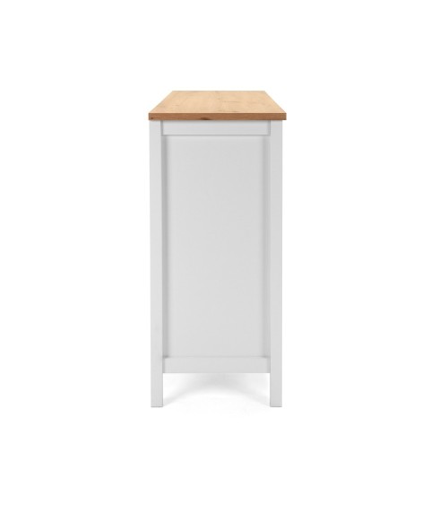 Madia Bergen57 con 3 ante e 1 cassetto bianco e top artisan oak