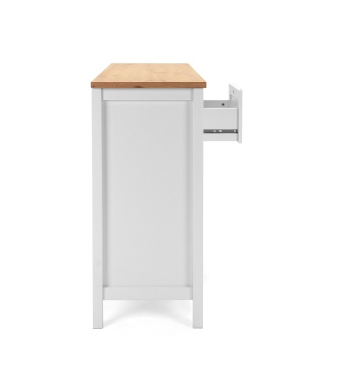 Madia Bergen57 con 3 ante e 1 cassetto bianco e top artisan oak