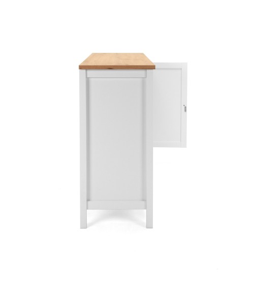 Madia Bergen57 con 3 ante e 1 cassetto bianco e top artisan oak