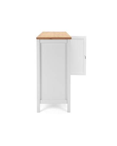 Madia Bergen57 con 3 ante e 1 cassetto bianco e top artisan oak