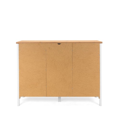 Madia Bergen57 con 3 ante e 1 cassetto bianco e top artisan oak