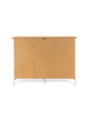 Madia Bergen57 con 3 ante e 1 cassetto bianco e top artisan oak