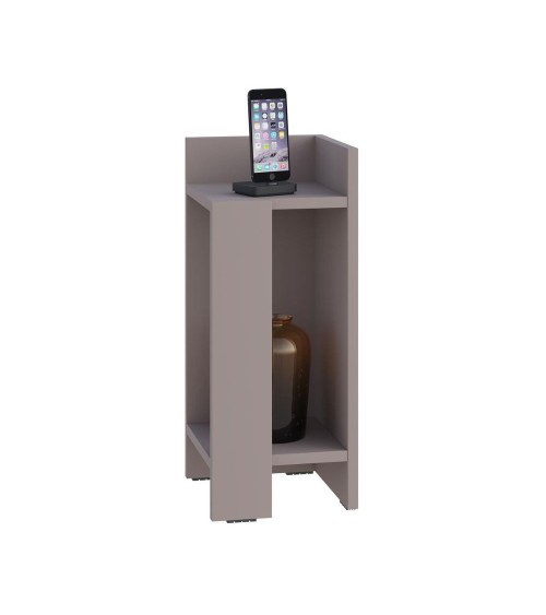 Tavolino comodino di design Elos 27x25x60h colore tortora destro