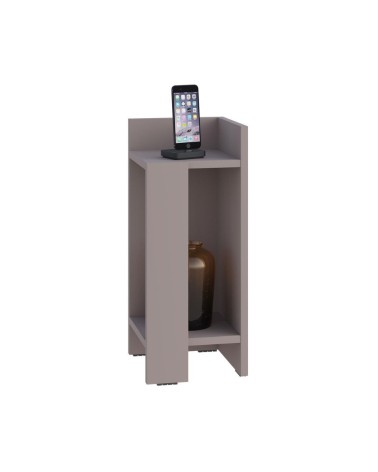 Tavolino comodino di design Elos 27x25x60h colore tortora destro