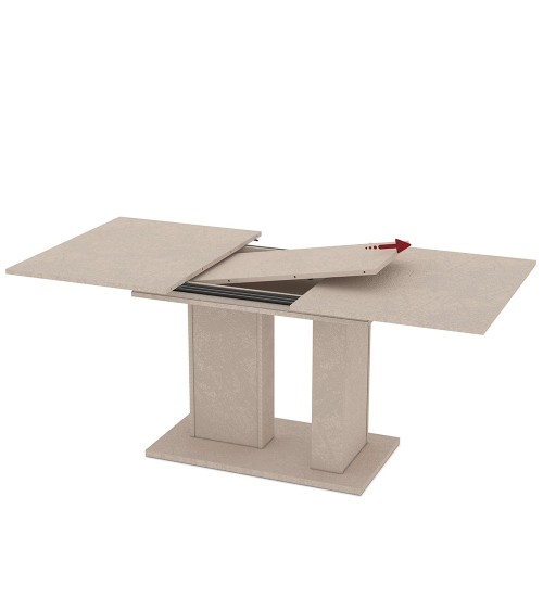 Tavolo allungabile Sone con allunga centrale colore cashmere