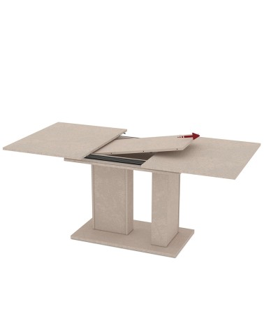 Tavolo allungabile Sone con allunga centrale colore cashmere