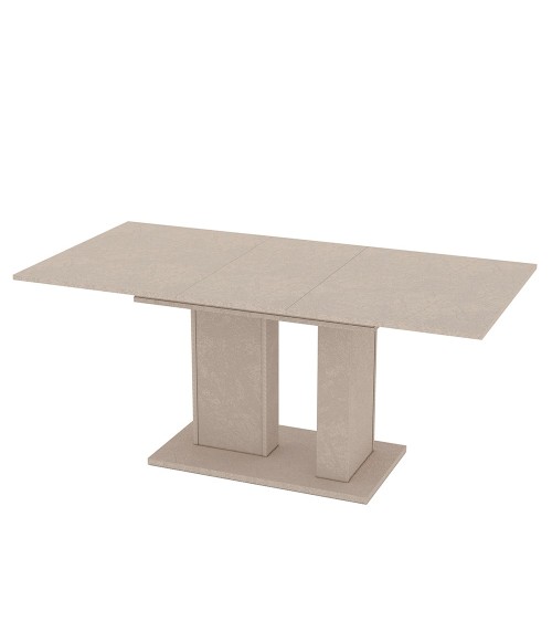 Tavolo allungabile Sone con allunga centrale colore cashmere