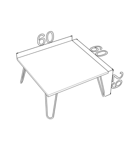 Tavolino da salotto quadrato rovere Illia 60x60 MT1904021