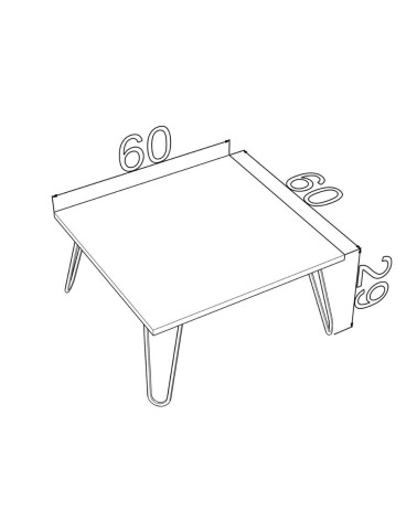 Tavolino da salotto quadrato rovere Illia 60x60 MT1904021