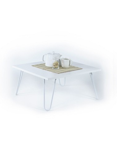 Tavolino da salotto quadrato bianco Illia 60x60 MT190403
