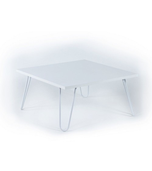 Tavolino da salotto quadrato bianco Illia 60x60 MT190403