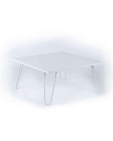 Tavolino da salotto quadrato bianco Illia 60x60 MT190403