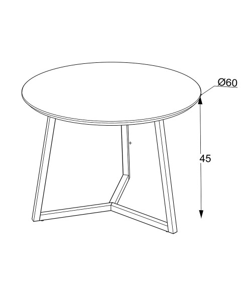 Tavolino da salotto Klint con piano effetto marmo nero arabesque e gambe nere