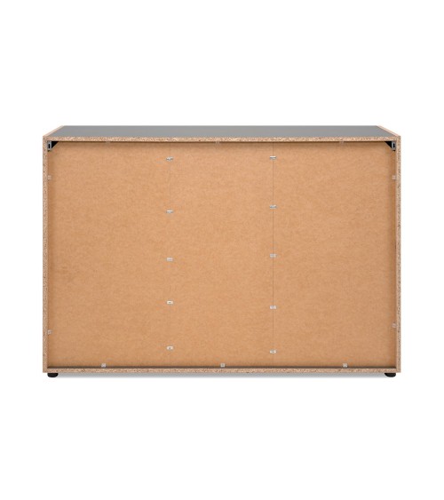 Madia Cento 01B con 3 ante e 1 cassetto colore antracite e laterali legno rovere artisan
