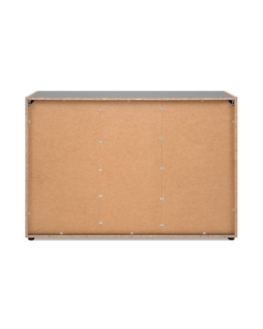Madia Cento 01B con 3 ante e 1 cassetto colore antracite e laterali legno rovere artisan