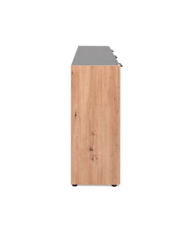 Madia Cento 51A con 4 ante e 1 cassetto colore antracite e laterali legno rovere artisan