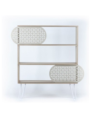 Libreria 3 ripiani Illia rovere nero 94x25x117 MT1905121