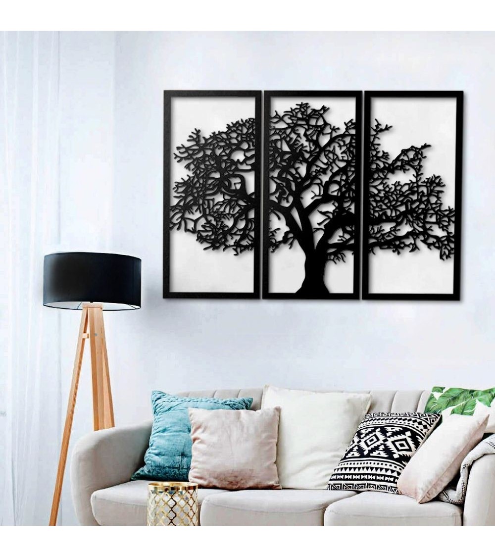 Cornice decorativa albero della vita nero 125x88 cm MT1924011