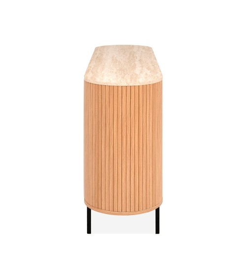 Madia Fabia 51A con 3 ante colore rovere e top effetto travertino