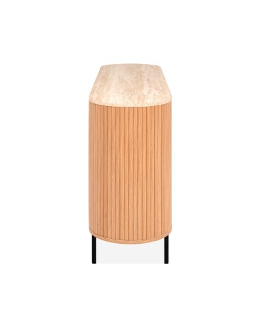 Madia Fabia 51A con 3 ante colore rovere e top effetto travertino