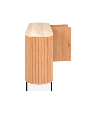 Madia Fabia 51A con 3 ante colore rovere e top effetto travertino