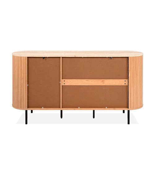 Madia Fabia 51A con 3 ante colore rovere e top effetto travertino