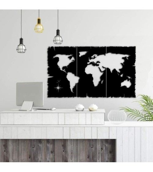 Cornice decorativa mondo nero 125x73 cm MT1924241