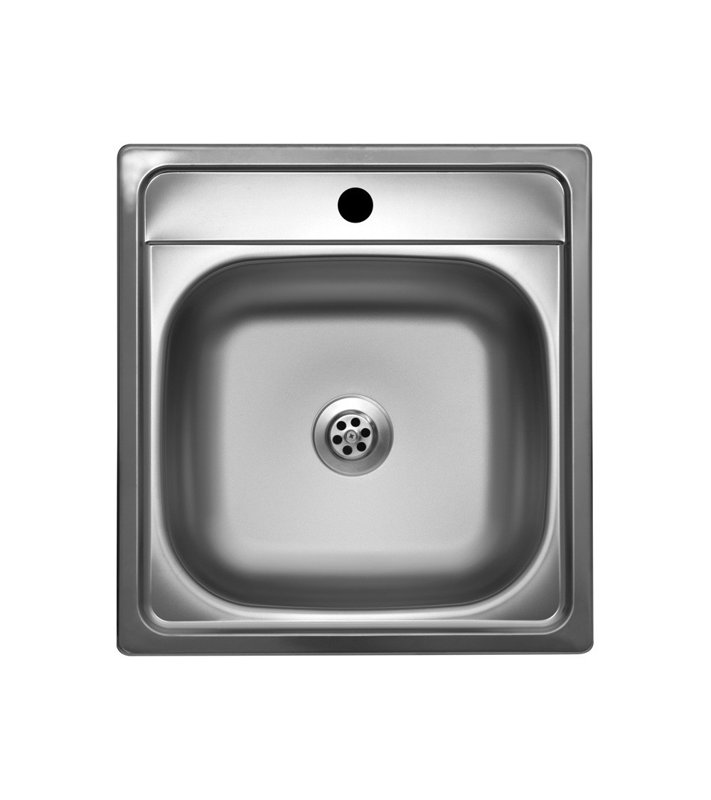Lavello da incasso Samet monostampo SA179 1 vasca inox 41x44 cm.