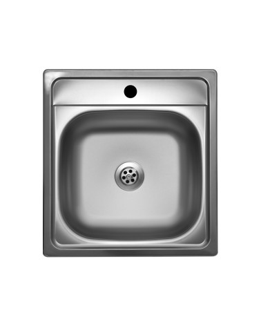 Lavello da incasso Samet monostampo SA179 1 vasca inox 41x44 cm.
