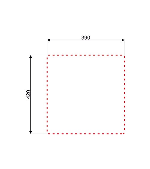 Lavello da incasso Samet monostampo SA179 1 vasca inox 41x44 cm.